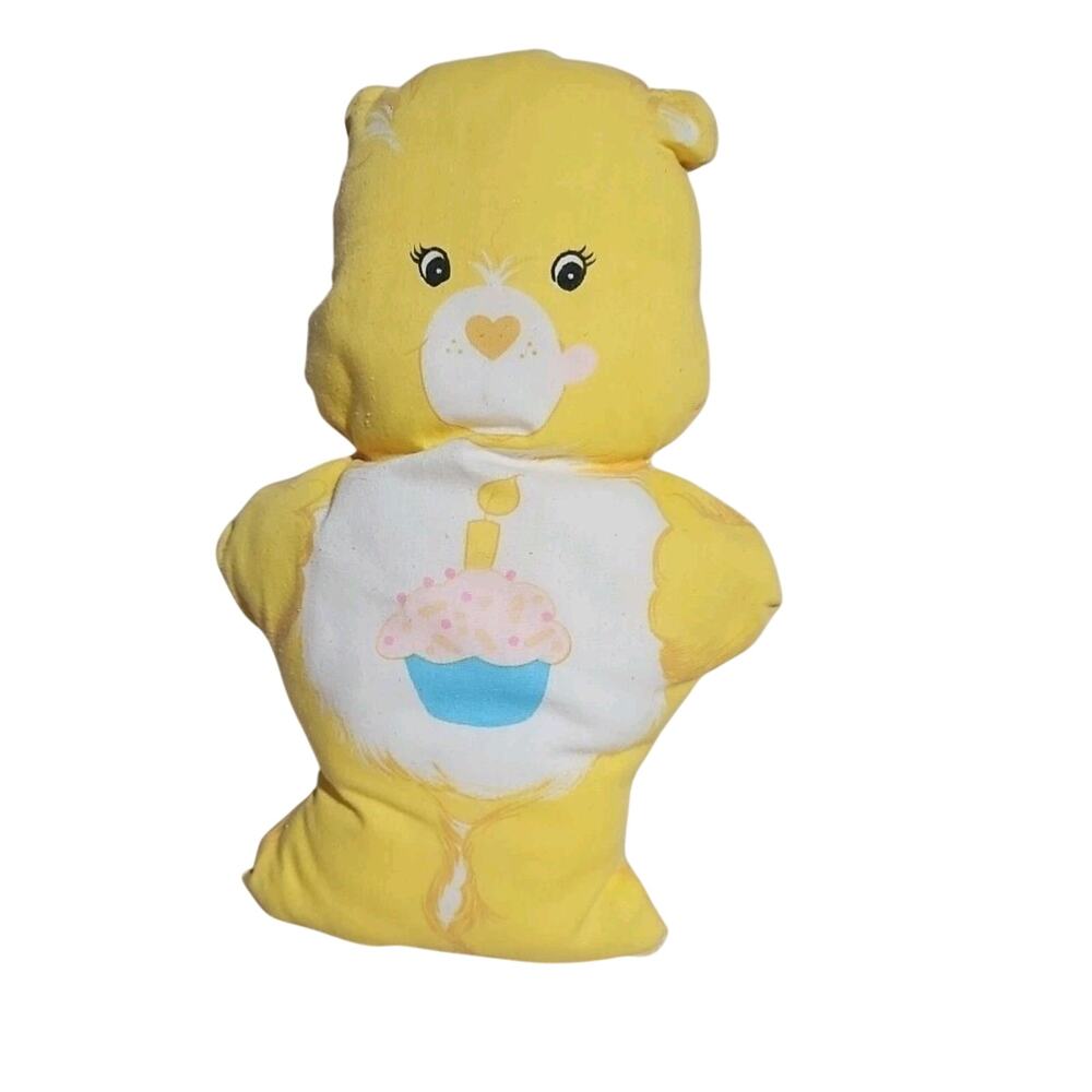 Vintage 1980s Care Bears Birthday Bear Cupcake Plush Pillow 11”